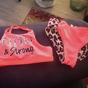 Girls Justice swimsuit sz 6. Beautiful, can be worn two ways on top & bottom